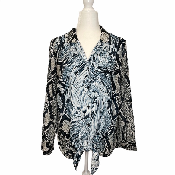 MICHAEL Michael Kors Tops - MICHAEL by Michael Kors Tie Front Blouse 2x